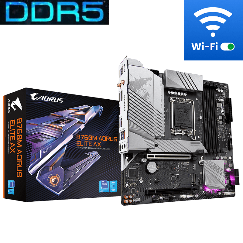 MB GIGABYTE B760M AORUS ELITE AX (WiFi) M.2 S.1700