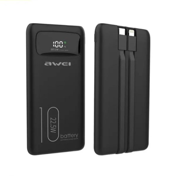 Powerbank - 10.000mah - P168K - 22.5W - AWEI - 888551 - Black