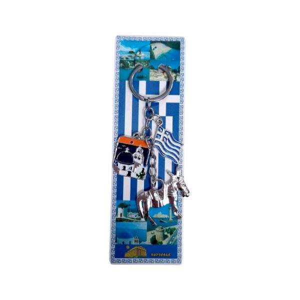 Τουριστικό μπρελόκ Souvenir - Σετ 12pcs - Greece/Santorini - 127240