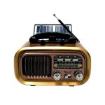 Επαναφορτιζόμενο ραδιόφωνο Retro με ηλιακό πάνελ - RX-628BTS - 411271 - Gold